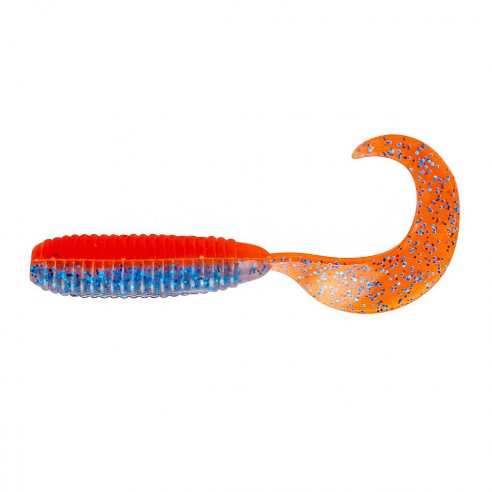 Твистер Helios Тiny Credo 1,55"/4 см, цвет Star Blue & Orange 12 шт HS-8-044 , 